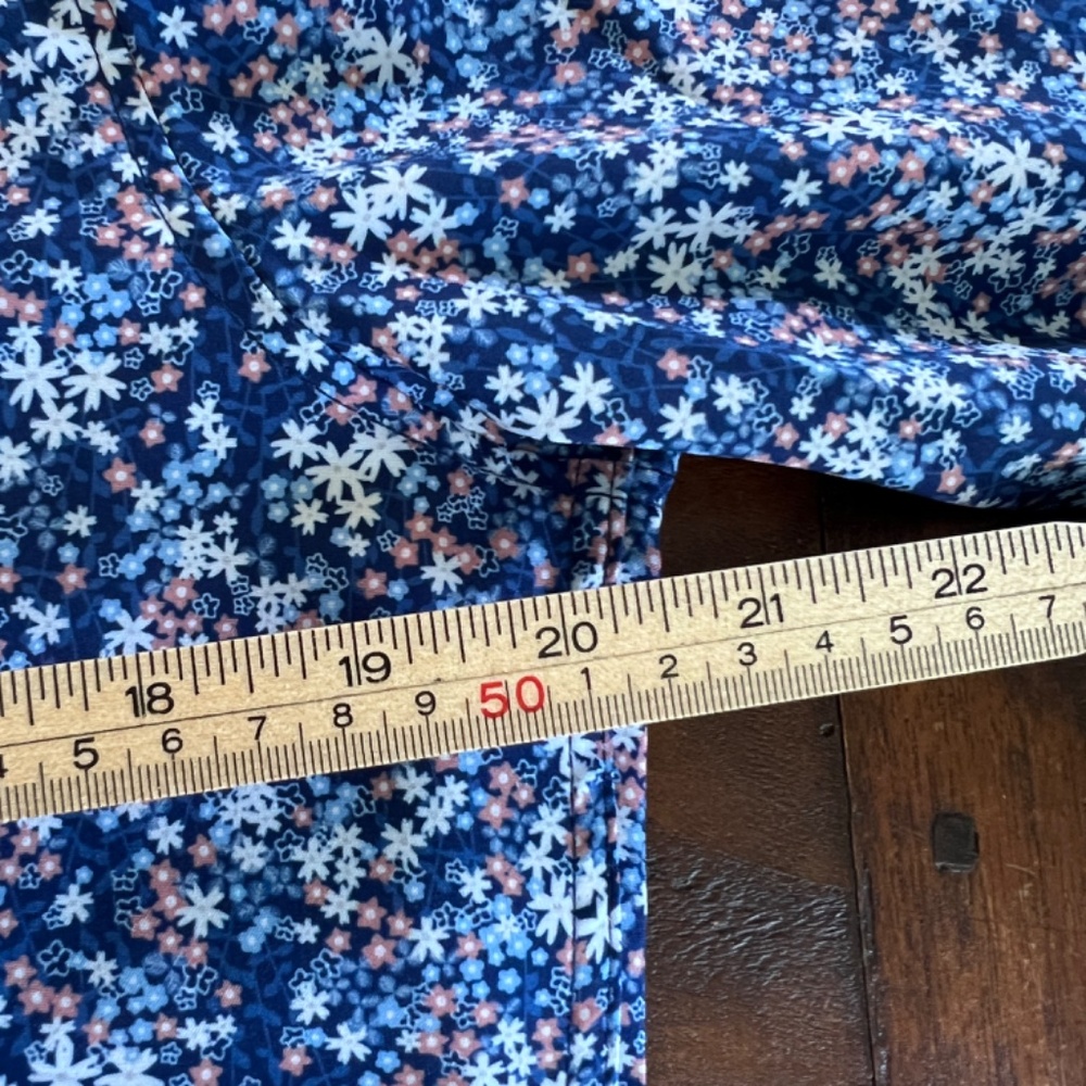 Society of Threads Slim Fit Blue Mini Ditsy Floral Print Button Up Dress Shirt S - Picture 8 of 10